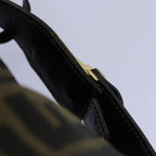 FENDI Zucca Canvas Vanity Cosmetic Pouch Brown Black75223