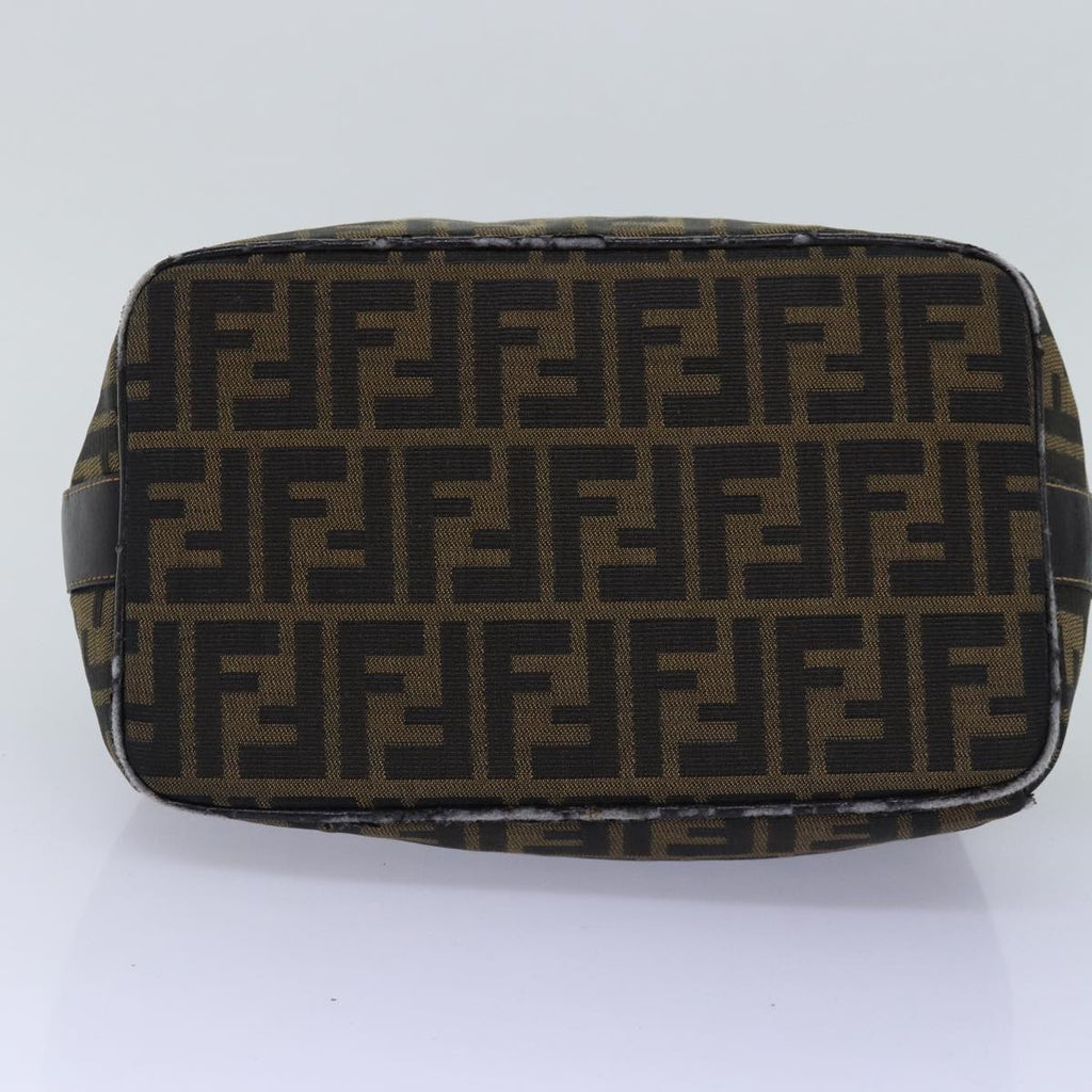 FENDI Zucca Canvas Vanity Cosmetic Pouch Brown Black75223