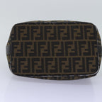 FENDI Zucca Canvas Vanity Cosmetic Pouch Brown Black75223