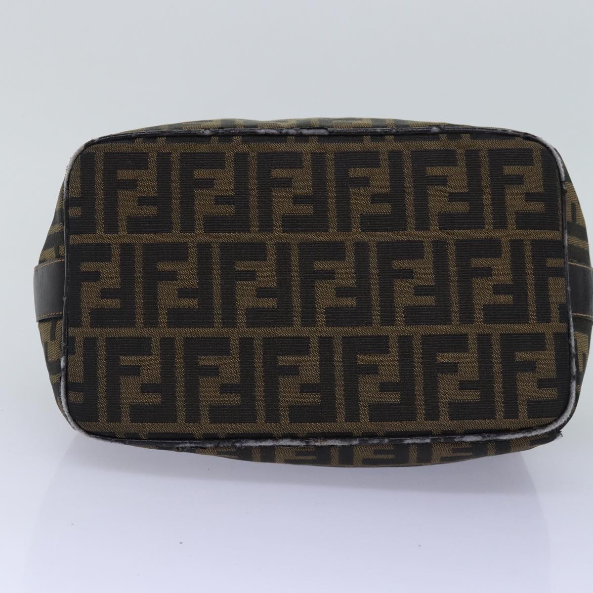 FENDI Zucca Canvas Vanity Cosmetic Pouch Brown Black75223