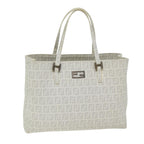 FENDI Zucchino Canvas Hand Bag White75224