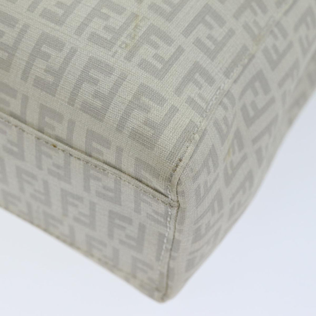 FENDI Zucchino Canvas Hand Bag White75224