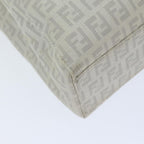 FENDI Zucchino Canvas Hand Bag White75224