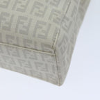 FENDI Zucchino Canvas Hand Bag White75224