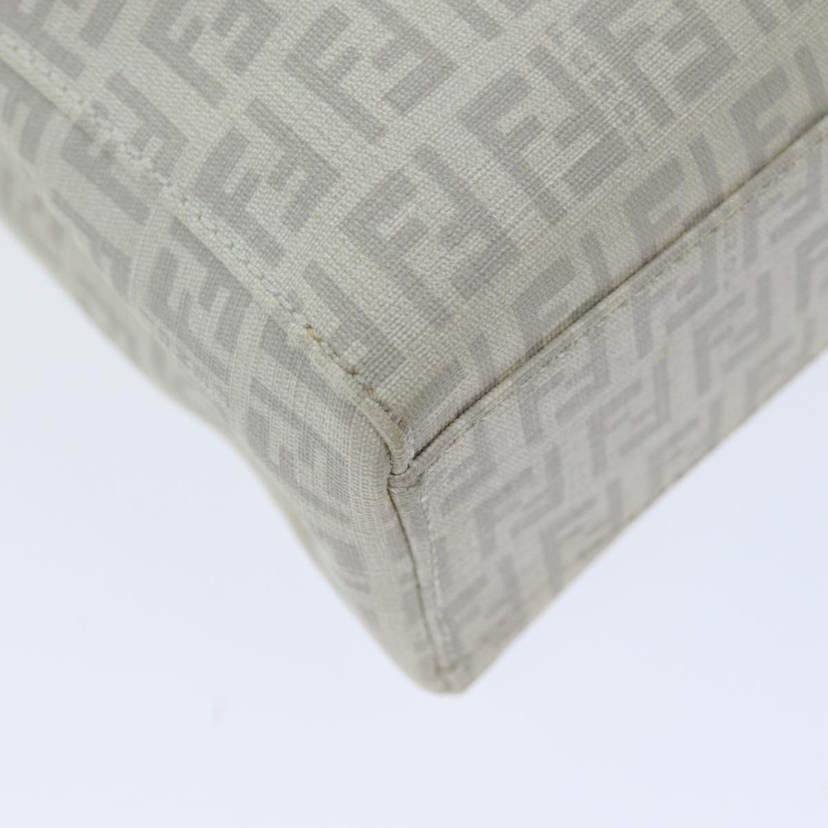 FENDI Zucchino Canvas Hand Bag White75224