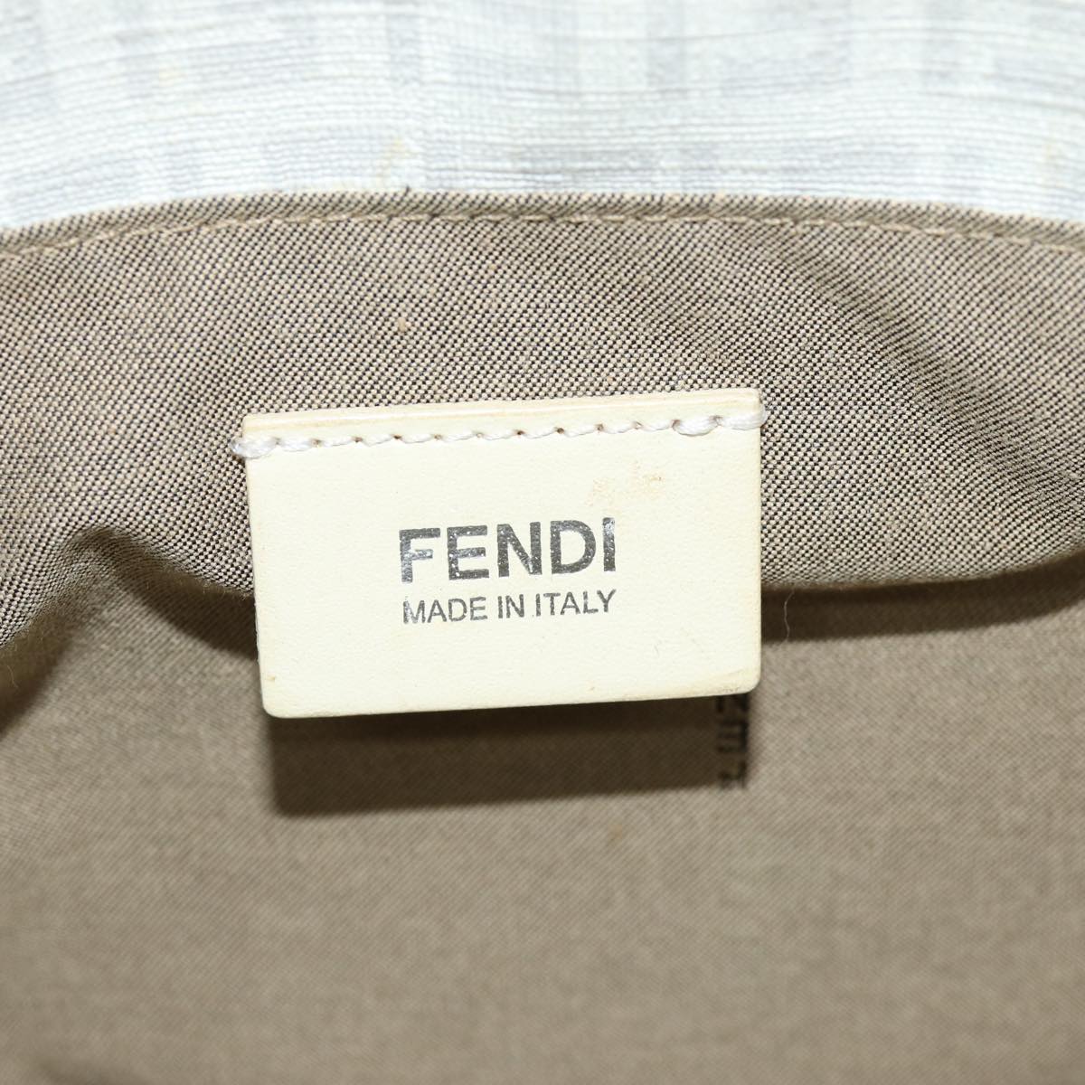 FENDI Zucchino Canvas Hand Bag White75224