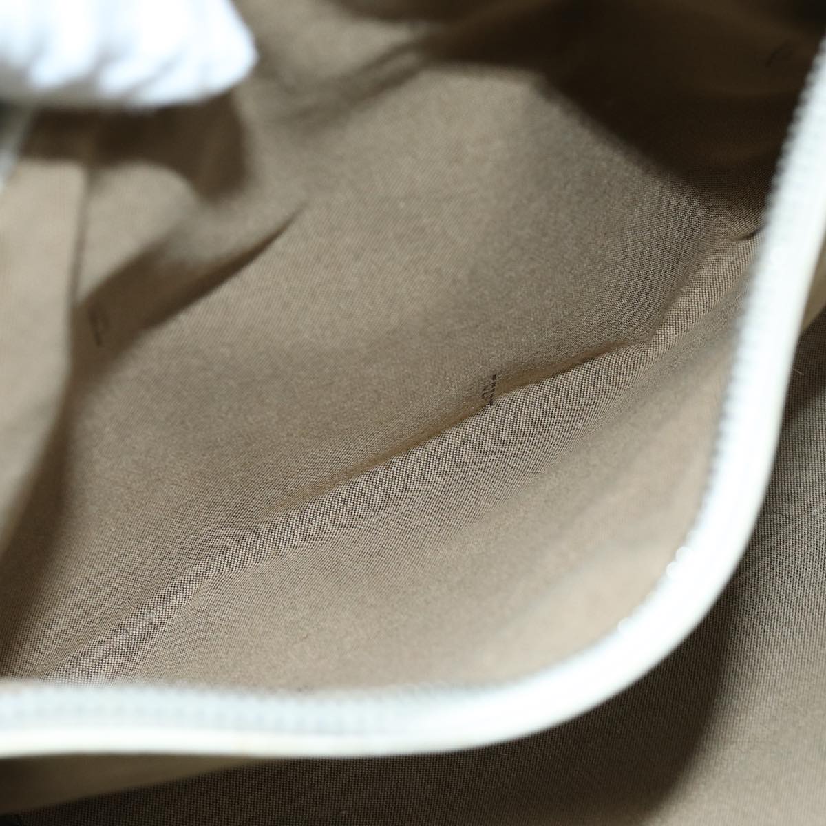 FENDI Zucchino Canvas Hand Bag White75224