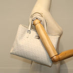 FENDI Zucchino Canvas Hand Bag White75224