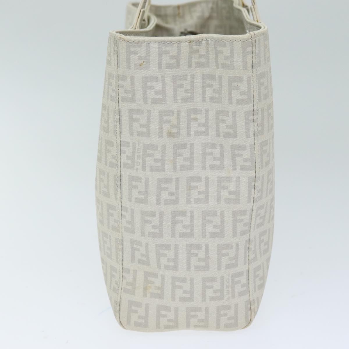 FENDI Zucchino Canvas Hand Bag White75224