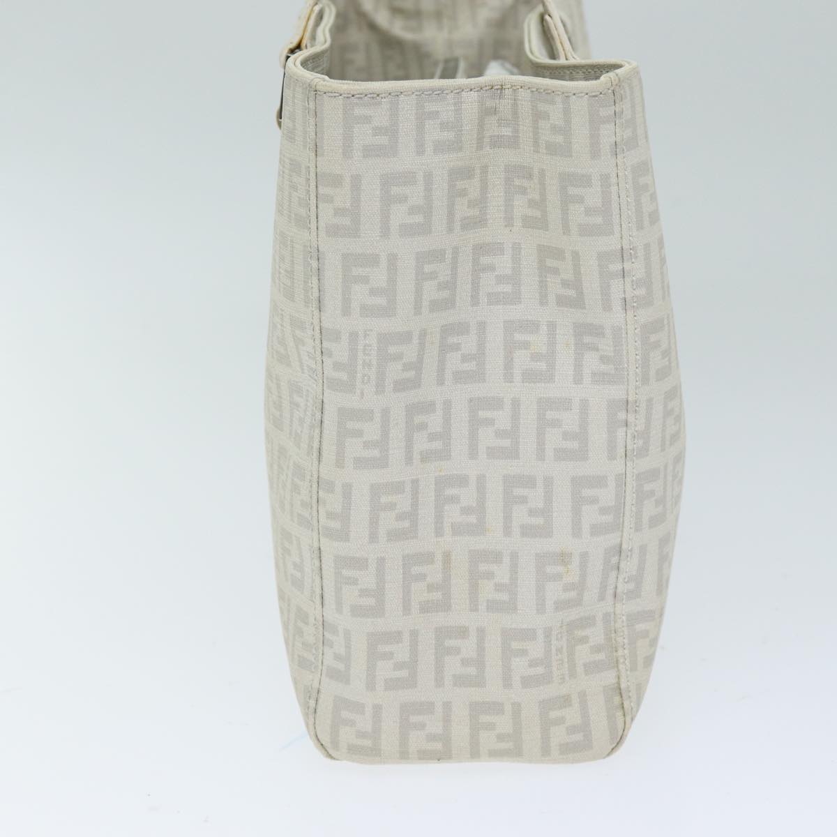 FENDI Zucchino Canvas Hand Bag White75224