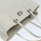 FENDI Zucchino Canvas Hand Bag White75224