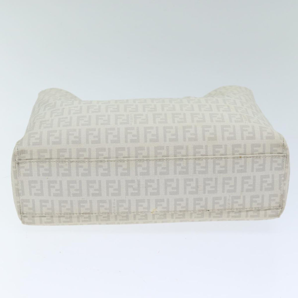 FENDI Zucchino Canvas Hand Bag White75224