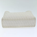 FENDI Zucchino Canvas Hand Bag White75224