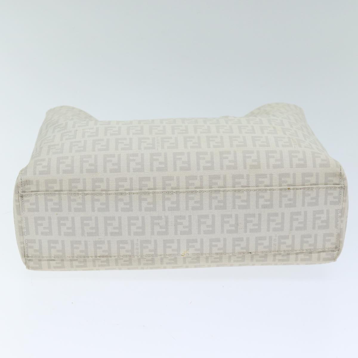 FENDI Zucchino Canvas Hand Bag White75224