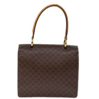 CELINE Macadam Canvas Hand Bag PVC Brown Auth 75225