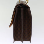 CELINE Macadam Canvas Hand Bag PVC Brown Auth 75225