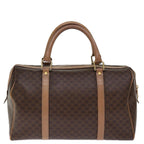 CELINE Macadam Canvas Boston Bag PVC Brown Auth 75235