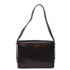 CELINE Horse Carriage Shoulder Bag Leather Black Auth 75266