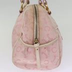 CELINE Macadam Canvas Hand Bag Pink Auth 75323