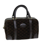CELINE Macadam Canvas Hand Bag Brown  75324