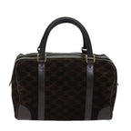 CELINE Macadam Canvas Hand Bag Brown  75324
