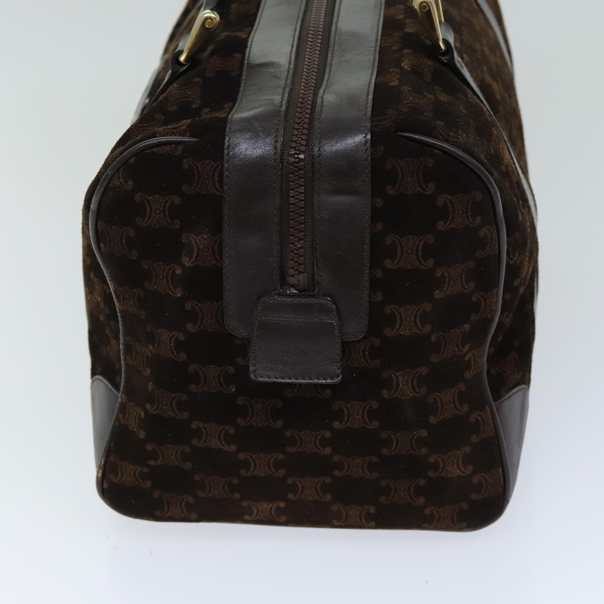 CELINE Macadam Canvas Hand Bag Brown  75324