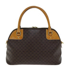 CELINE Macadam Canvas Hand Bag PVC 2way Brown Auth 75326