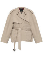 Balenciaga Balenciaga Short Trench Coat, Women's, Beige