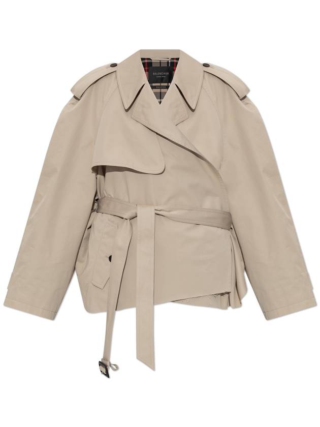 Balenciaga Balenciaga Short Trench Coat, Women's, Beige