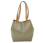CELINE Macadam Canvas Tote Bag Beige Auth 75357