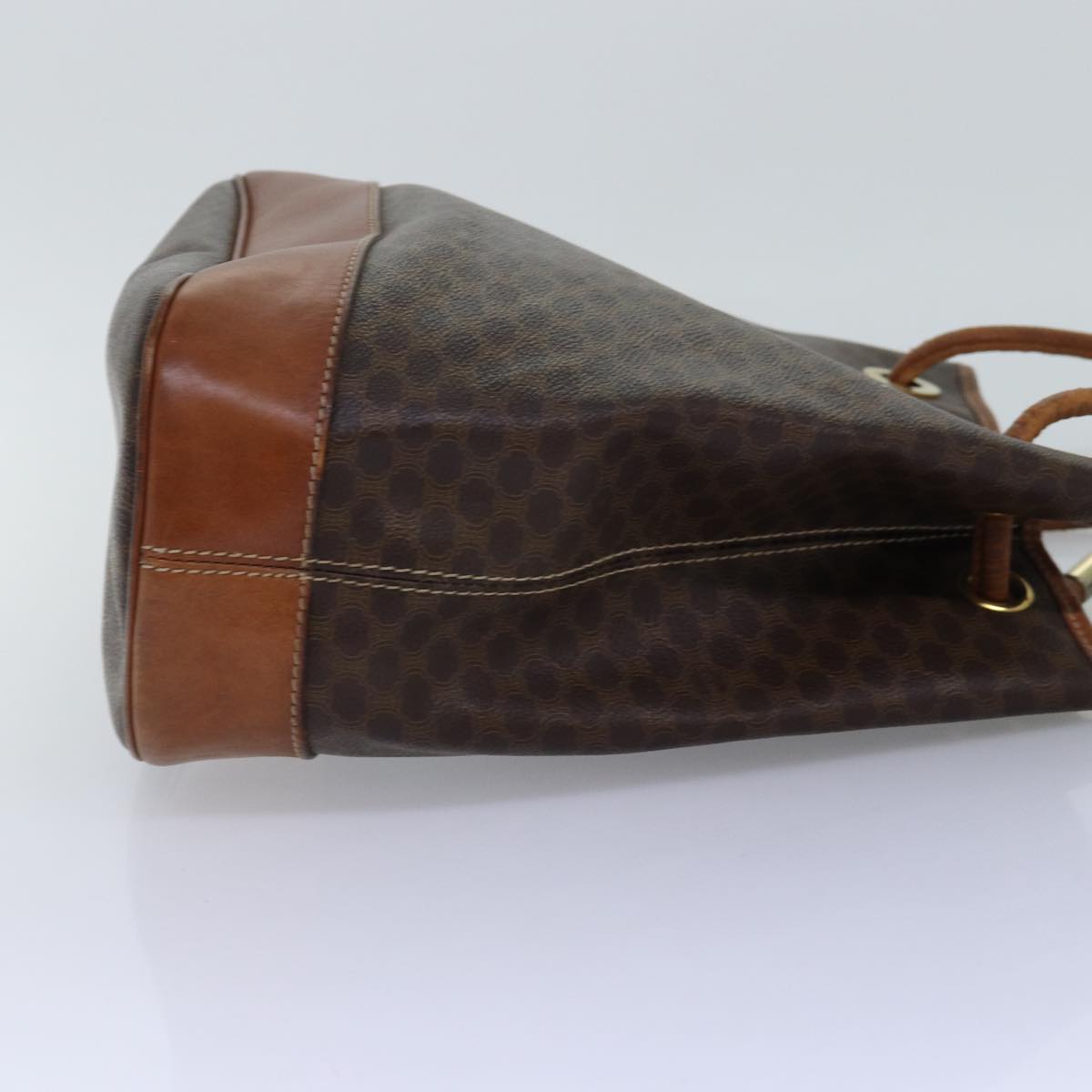 CELINE Macadam Canvas Shoulder Bag PVC Brown  75369