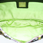 FENDI Mamma Baguette Shoulder Bag beads Black75387A