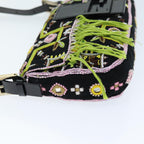 FENDI Mamma Baguette Shoulder Bag beads Black75387A
