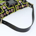 FENDI Mamma Baguette Shoulder Bag beads Black75387A