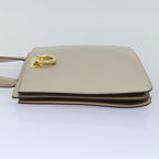 CELINE Hand Bag Leather Beige Auth 75396