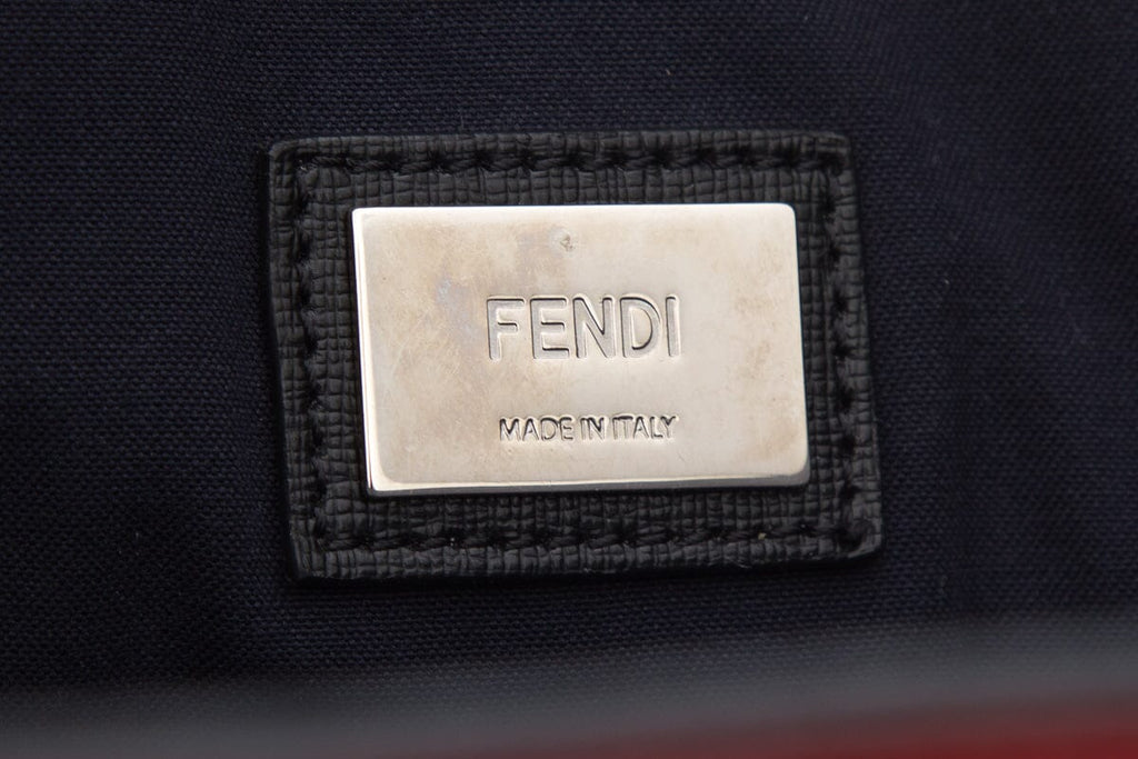 Fendi MONSTER ROLL Red Face Tote