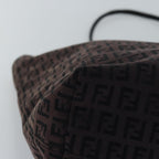 FENDI Zucchino Canvas Tote Bag Brown75428