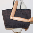 FENDI Zucchino Canvas Tote Bag Brown75428