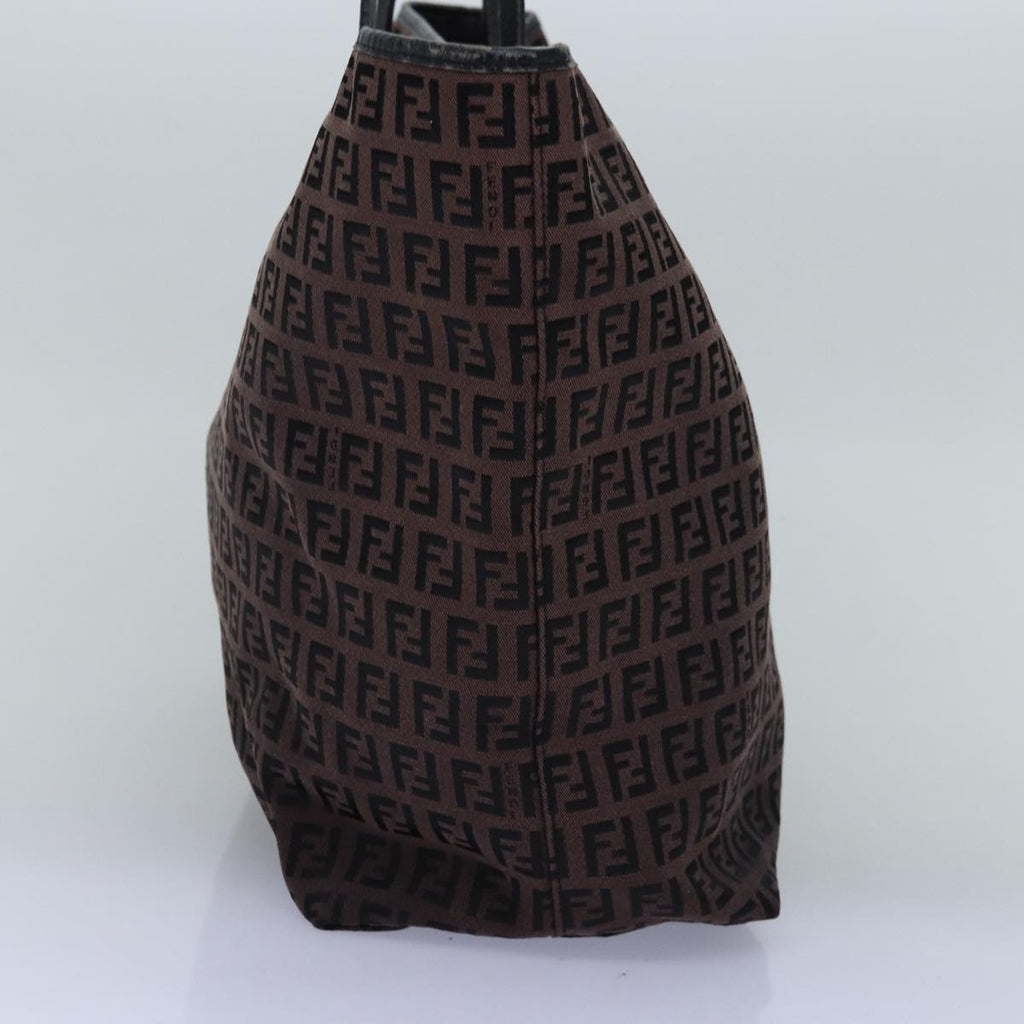 FENDI Zucchino Canvas Tote Bag Brown75428