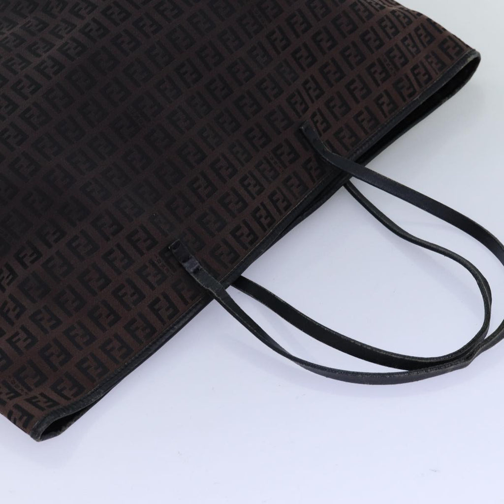FENDI Zucchino Canvas Tote Bag Brown75428