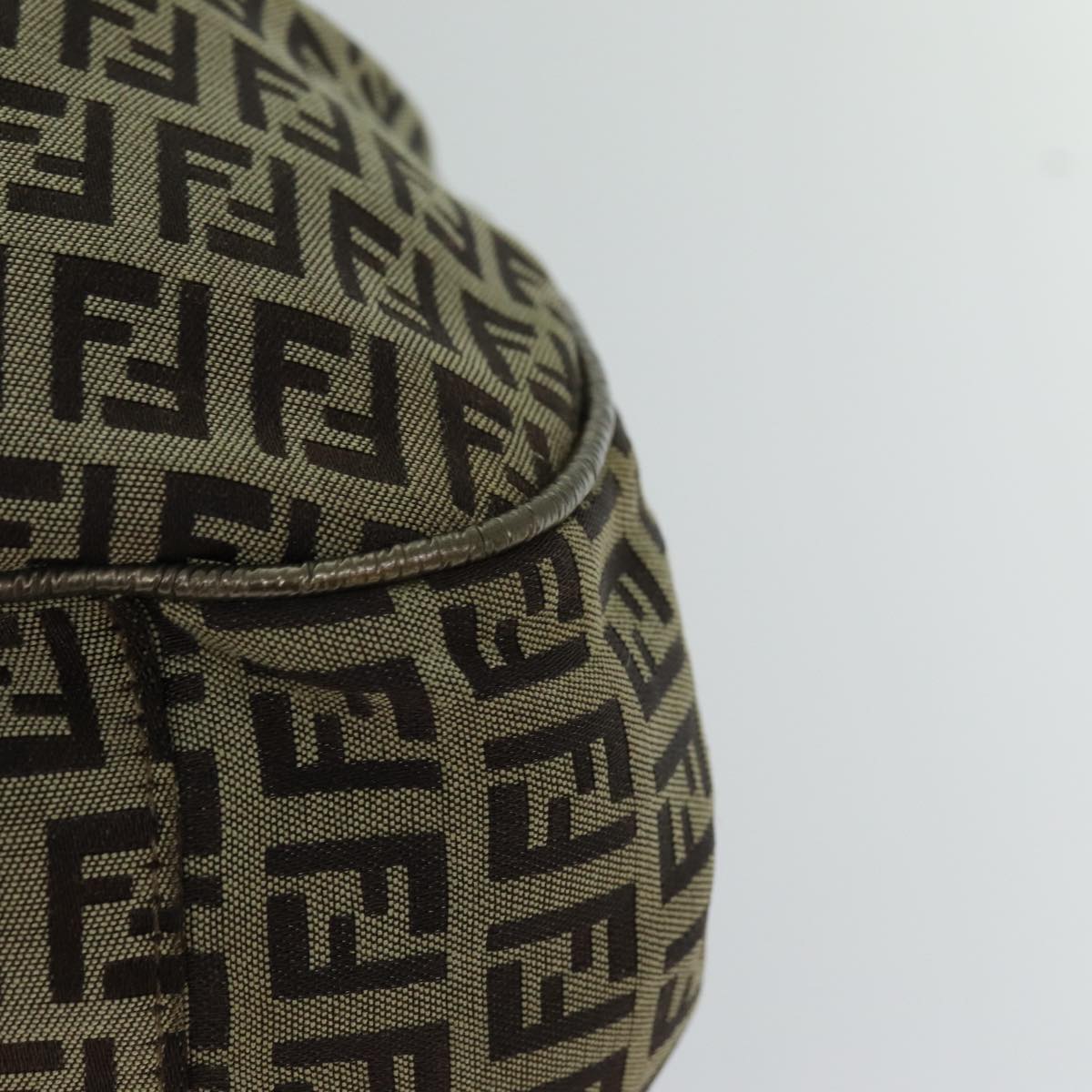 FENDI Zucchino Canvas Shoulder Bag Beige75429