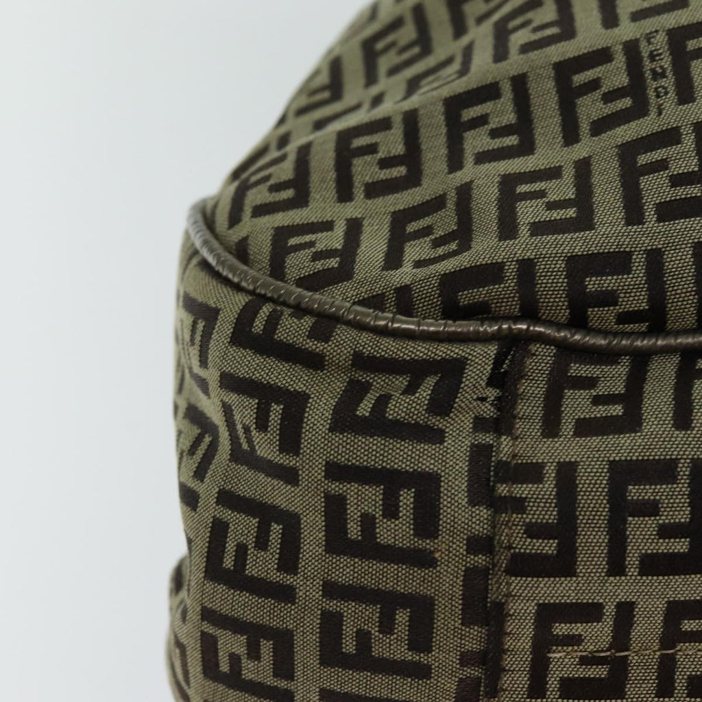 FENDI Zucchino Canvas Shoulder Bag Beige75429