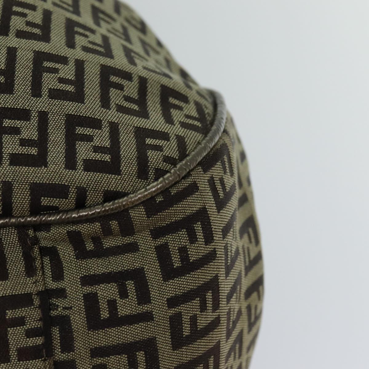 FENDI Zucchino Canvas Shoulder Bag Beige75429
