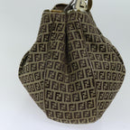 FENDI Zucchino Canvas Shoulder Bag Beige75429
