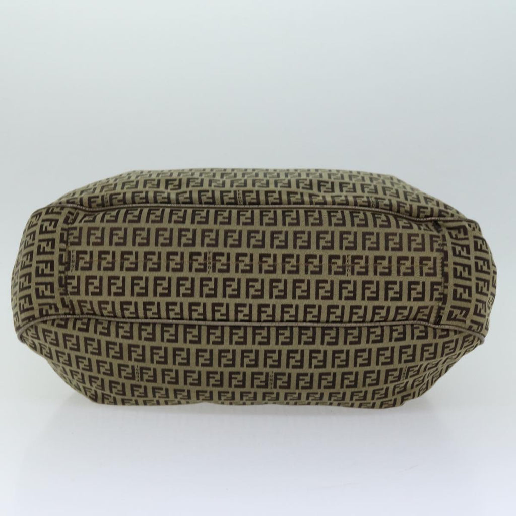 FENDI Zucchino Canvas Shoulder Bag Beige75429