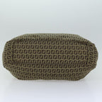 FENDI Zucchino Canvas Shoulder Bag Beige75429