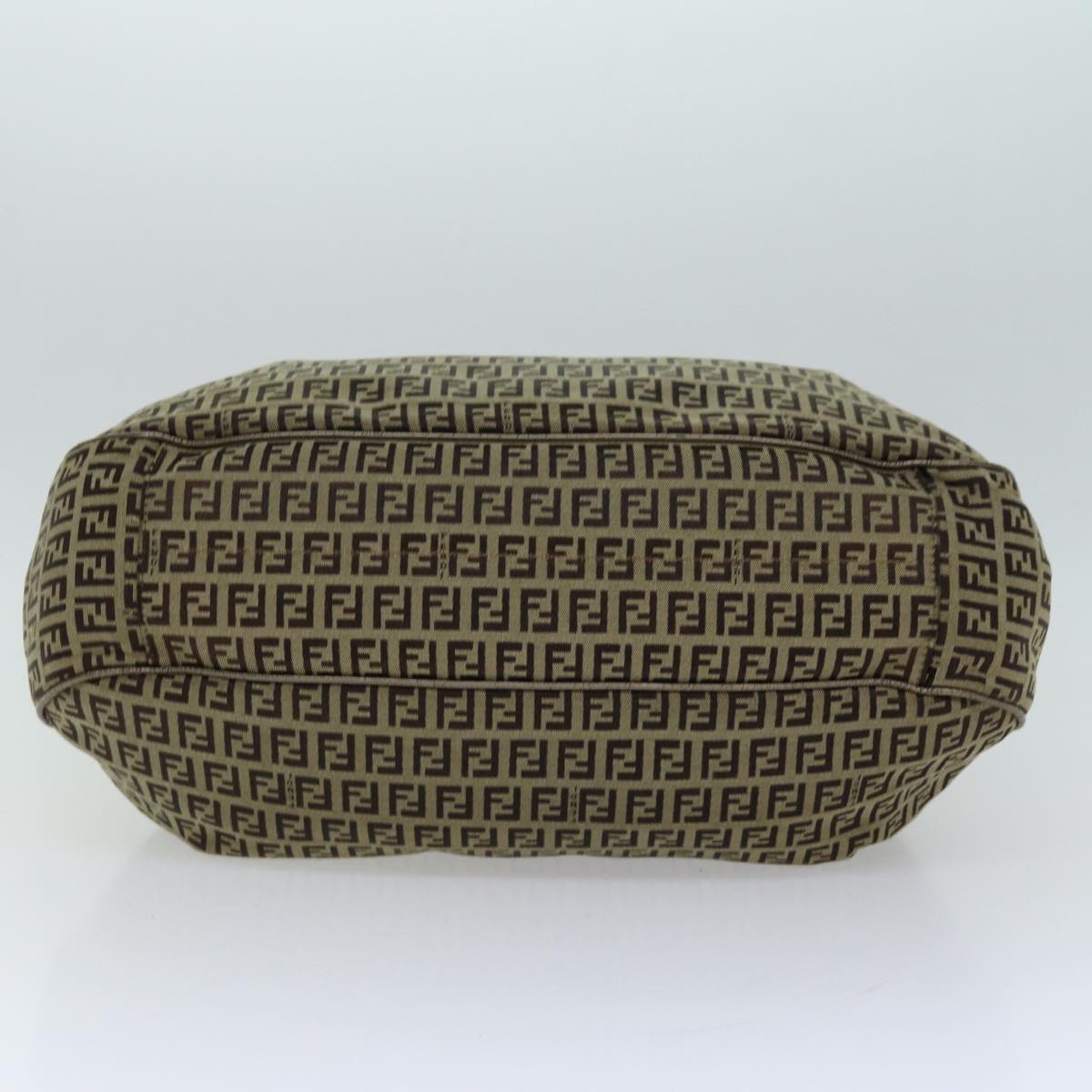 FENDI Zucchino Canvas Shoulder Bag Beige75429