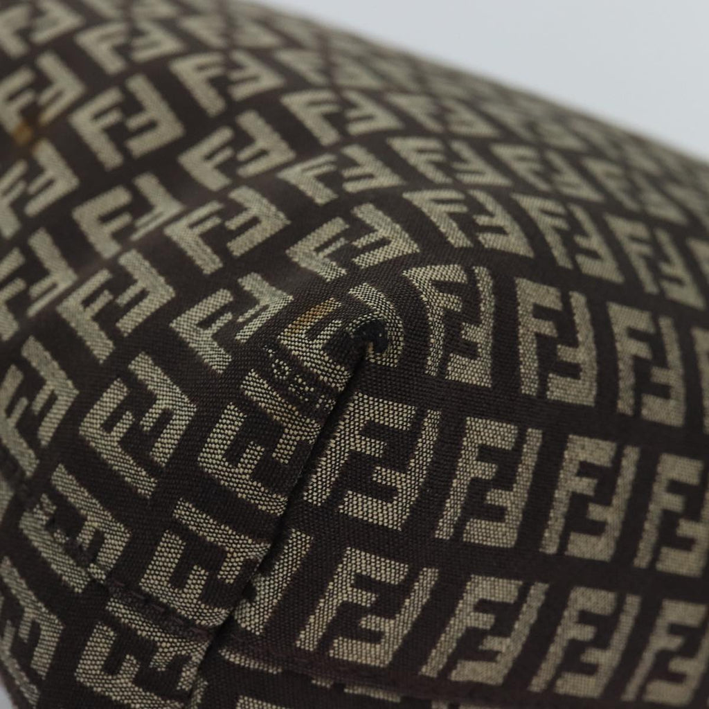 FENDI Zucchino Canvas Tote Bag Brown75430