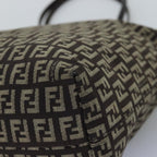 FENDI Zucchino Canvas Tote Bag Brown75430