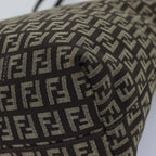 FENDI Zucchino Canvas Tote Bag Brown75430